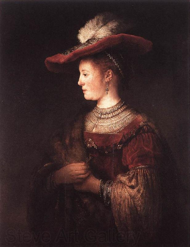 REMBRANDT Harmenszoon van Rijn Saskia in Pompous Dress dfy